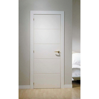 Porte intérieure moderne en bois de noyer noir avec isolation phonique intégrée, porte battante laquée pour chambre moderne, villa, appartement