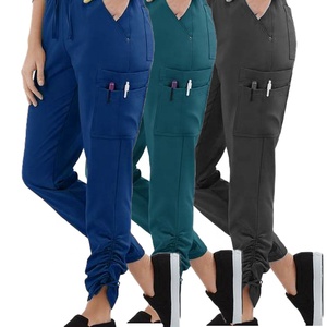 Logotipo personalizado bata larga <span class=keywords><strong>para</strong></span> las mujeres <span class=keywords><strong>pantalones</strong></span> de estiramiento <span class=keywords><strong>enfermeras</strong></span> de uniforme de los hombres <span class=keywords><strong>pantalones</strong></span> de carga - Product Image 4