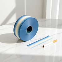 Papier à cigarettes imprimé dégradé bleu de luxe