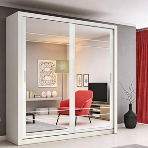 Armoire Moderne Personnalisée avec Miroir, Portes Battantes et Coulissantes, Armoire de Chambre Durable pour Appartement et Maison - Product Image 4
