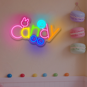 Bán buôn kẹo neon ánh sáng <span class=keywords><strong>USB</strong></span> powered với thay đổi độ sáng chức năng cho Kẹo thanh cửa hàng trang trí nội thất món quà sinh nhật trong nhà LED hiển thị - Product Image 3
