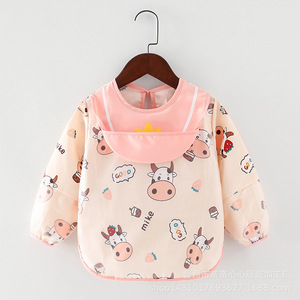 Tela blanca impermeable envío gratis Bandana alimentación niño alce ropa más barata Baberos largos para bebés - Product Image 1