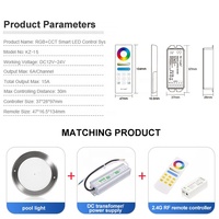 Lumière de piscine subaquatique intelligente Wifi RGB 12V DC avec télécommande