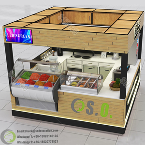 Thực phẩm <span class=keywords><strong>Showcase</strong></span> cafe cà phê cửa hàng đồ nội thất bàn ghế bánh hiển thị truy cập kiosk thực phẩm kiosk bên ngoài - Product Image 6