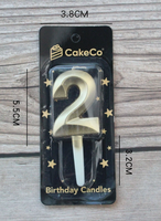 Bougies d'anniversaire en forme de chiffres 3D en or et diamant en gros - Chiffres de 0 à 9 pour la décoration de gâteaux, fête d'anniversaire et cadeau de luxe, best-seller