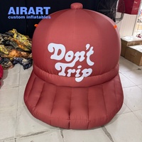 Chapeau gonflable de 1.2m de haut avec logo personnalisé pour la décoration de magasin d'affaires