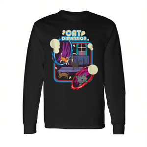 Camiseta de manga larga Cat Dimension Portal Adventure Sci Fi Cats - Product Image 2