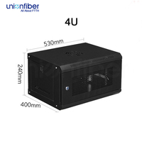 Armoire réseau sur pied de 19 pouces, capacité 6U, 600 mm, en verre, pour équipement de télécommunications, rack de serveur à forte charge