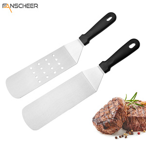Stainless Steel Frying Spatula With Holes For Grilling And BBQ Cooking Tool Steak Spatula Easily Cleaned - Product Image 5