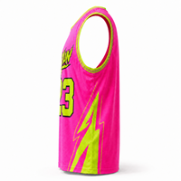 Maillot de basket oversize lumineux style streetwear pour festival, personnalisable