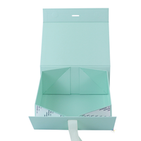 Boîte d'emballage en papier pliable pour vêtements, logo personnalisé imprimé, fermeture magnétique, boîtes cadeaux en carton pliables