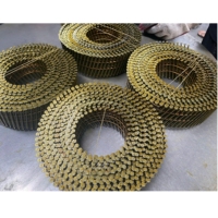 Clous de bardage en bobine de 50 mm, galvanisés à chaud, à tige torsadée, tête ronde pleine de 2,3 cm, pour travaux de construction extérieure