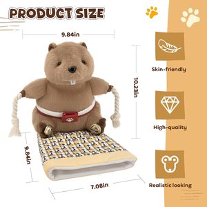 Высококачественная интерактивная игрушка для кошек: плюшевый мишка в перчатках для борьбы, прочный, с наполнителем из полиэстера - Product Image 3