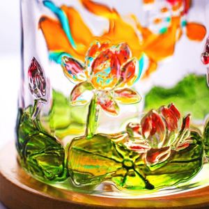 Vasos de Whisky de Cristal Pintados a Mano al por Mayor, Estilo Vintage con Diseño de Nopas, Vasos Coloridos para Beber en Casa, Bar o Fiesta - Product Image 5