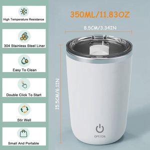 Custom Logo Printed 304 Stainless Steel Automatic Lazy <b>Coffee</b> Corporate Activity Business Gift Electric Milk Tumbler Cup - Product Image 4