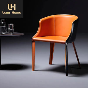 <span class=keywords><strong>Chaise</strong></span> de salle à manger d'hôtel de restaurant de bar de salle à manger de conception de luxe tapissée en similicuir avec le cadre en acier - Product Image 1