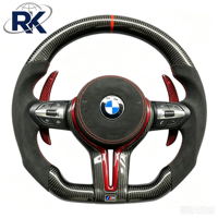   Volant sport en fibre de carbone F20 F30 F10 F15 F25 avec coutures rouges et palettes de changement de vitesse, directement de l'usine