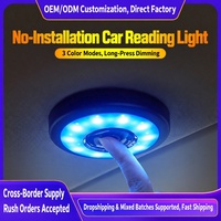 Lampe de dôme LED USB pour voiture avec aimant, lampe de toit et de coffre pour lecture intérieure du véhicule - Bleu et Jaune