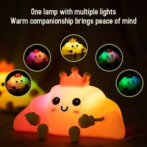 Veilleuse Croissant à bruit blanc, contrôle tactile, changement de couleur, lumière douce, aide au sommeil pour chambre d'enfant, éclairage d'ambiance - Product Image 4