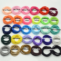 Bandes élastiques sans couture pour queue de cheval 29 couleurs 4mm Attaches à cheveux à base unie pour fille Accessoires de coiffure DIY