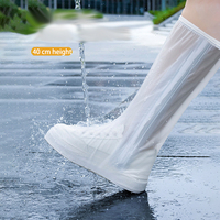 Couvre-Bottes de Pluie Imperméables en PVC Réutilisables et Antidérapants pour Voyages en Extérieur