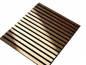 Panel Acústico de Chapa de Madera, Panel Absorbente de Sonido de Fibra de Poliéster, Panel Decorativo de Reducción de Ruido para Paredes Interiores - Product Image 1