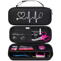 Étui de transport portable personnalisé pour stéthoscope médical en EVA avec fermeture éclair antichoc et anti-poussière en nylon et PC, style simple