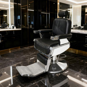 Chaise de barbier minimaliste, réglable en hauteur, élégante, pour salon de coiffure professionnel - Product Image 1