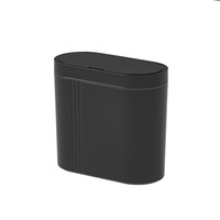 Cubo de Basura Inteligente de Inducción de Diseño Moderno para el Hogar, Gran Capacidad, Sensor Automático, Tapa Abatible, Diseño de Espacio Reducido, Cocina, Baño