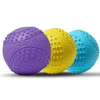 2021 Hot Sale Günstigerer Preis Pet Dog Sound Ball Spielzeug Innovationen Tennis Rubber Dog Chew Toy Ball