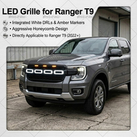 Grille avant tout-terrain 4x4 durable en ABS avec lampe LED pour Ranger T9 2022-2026, amélioration pour pick-up