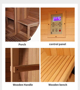 Sauna traditionnel en bois massif pour jardin extérieur avec poêle Harvia - Product Image 6