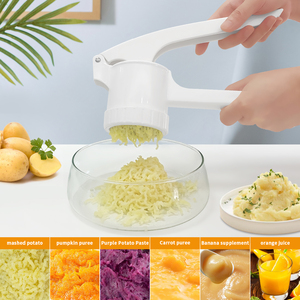 Écrase-purée de pommes de terre avec disques interchangeables, en acier inoxydable, pour une purée moelleuse, robuste - Product Image 4