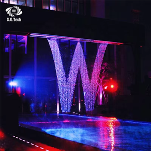 Water Crown Customizable High Quality Stainless Steel Linear Digital Water Curtain <b>for</b> Garden Park Company Supermarket Products - Product Image 2