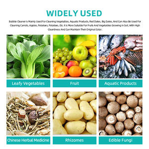 Máquina elétrica de limpeza de frutas e vegetais com alta eficiência Bubble <span class=keywords><strong>Cleaning</strong></span> 304 aço inoxidável para espinafre e alface - Product Image 5