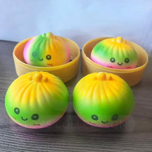 Squishy Dumpling <b>Fidget</b> Colorful Sensory Squeeze Toys Rainbow Dumplings Stress Ball Jumbo Dumpling Squishy Set Toys - Product Image 3
