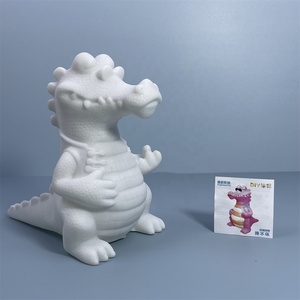 Meilleurs jouets figurines actives Alligator peint embryon blanc poupée en vinyle bricolage pour enfants avec tirelire - Product Image 2