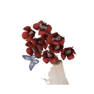 Accessoire de cheveux en fleurs artificielles faites à la main, en soie, style vintage, accessoires de photographie de mariage, multicolores, design étoile à 5 branches - Product Image 5