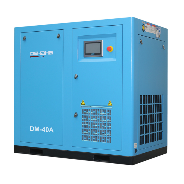 Rotary Screw Air Compressor 30 kW 40 hp Air Cooled PLC Control for Construction Manufacturing Plant