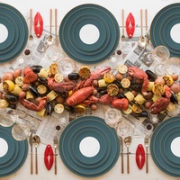 Missjoy — assiettes en céramique avec jante dorée, chargeur, vaisselle, couleurs mates