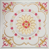 Plafond en gypse coloré 60x60mm, design 3D, décoration d'intérieur