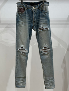<span class=keywords><strong>Pantaloni</strong></span> in denim da <span class=keywords><strong>uomo</strong></span> a vita alta, lavaggio chiaro, vestibilità dritta, in maglia, tinta unita, estivi, casual, sportivi, hip hop, per tutti i giorni - Product Image 3