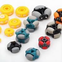 Roda Penggerak Omni Directional Bertenaga Mesin untuk Jalur Konveyor Rel, Roda Universal 360 untuk Logistik Gudang 1kW