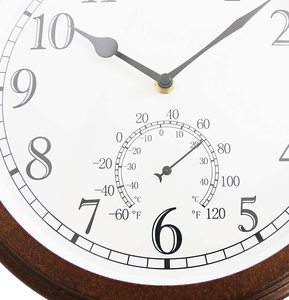 Đồng Hồ Treo Tường Hai Mặt Bằng Kim Loại Oniya, Đồng Hồ Treo Tường Kiểu Cổ Điển, Hai Mặt, Có Nhiệt Kế, Trang Trí Phòng Khách, Sang Trọng - Product Image 5