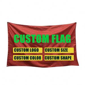 Cetak iklan luar ruangan bendera disesuaikan dengan grommet bendera kuning hijau merah - Product Image 1