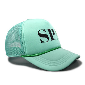 Colorful Foam Mesh Trucker <b>Hat</b> Plastic Back Buckle Custom Heat Transfer Print for Beach <b>Holiday</b> Daily Outdoor Sun Headwear - Product Image 2
