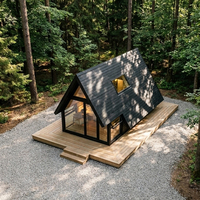 Kawagebo Kamp (KK) S190 19 ㎡   Maison modulaire préfabriquée en structure légère en acier, type A-Frame, villa préfabriquée de luxe, petite maison triangulaire