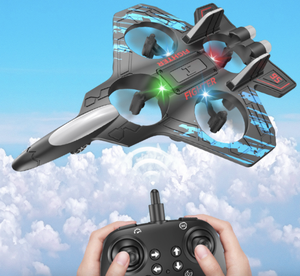 높은 내추락성 폼 중력 글라이더 4축 항공기 세트, 원격 제어 특수 효과 현란한 조명 충전기 포함 - Product Image 4