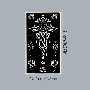 Custom OEM Body henné tatuaggio Stencil Design di lusso Body Art Painting braccio mano trucco piede impermeabile finto tatuaggio temporaneo - Product Image 2