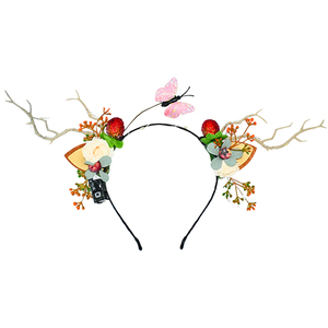 LED Navidad Reno Cuernos Diadema Pinzas para el cabello <span class=keywords><strong>Ciervo</strong></span> Cuernos Diademas Accesorio - Product Image 1